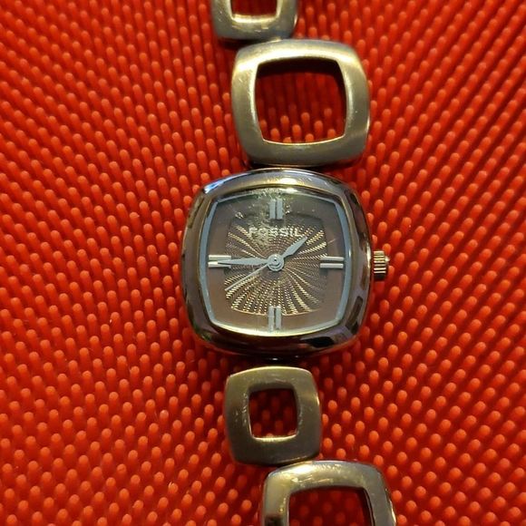 FOSSIL F-2 Abstract Link Band Brown‎ Ladies Watch ES2001 - Picture 2 of 10